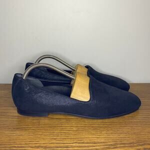 Vionic Womens Willa II Black Textured Slip On Comfy Orthoheel Loafer Shoes Sz 8